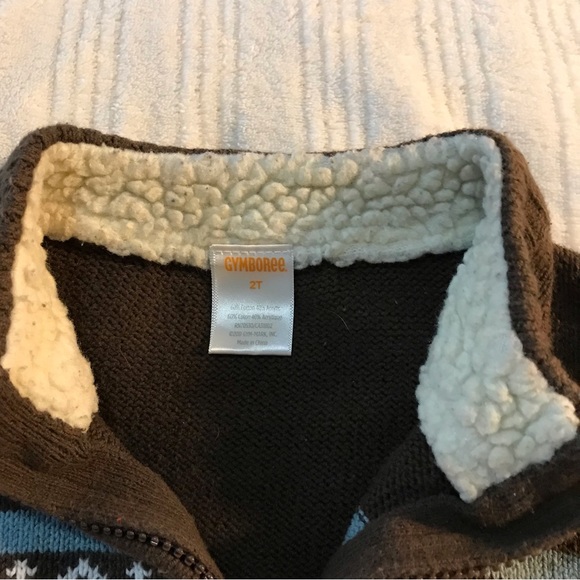 GymboreeToddler sweater Boys pull over long sleeve zipper front - Picture 2 of 6